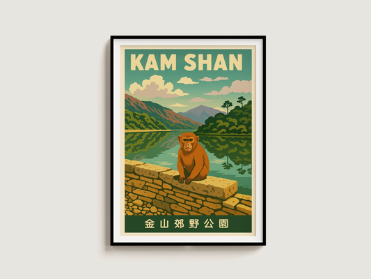 Kam Shan Country Park Trail Hong Kong — Vintage-Style Hike Art Print